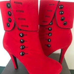 Lightin The Box Red Boot Stilettos Heels
